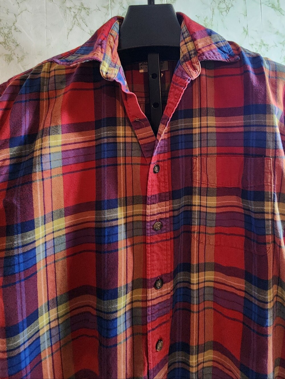 Eddie Bauer 100% Cotton Plaid Shirt - Picture 3 of 11